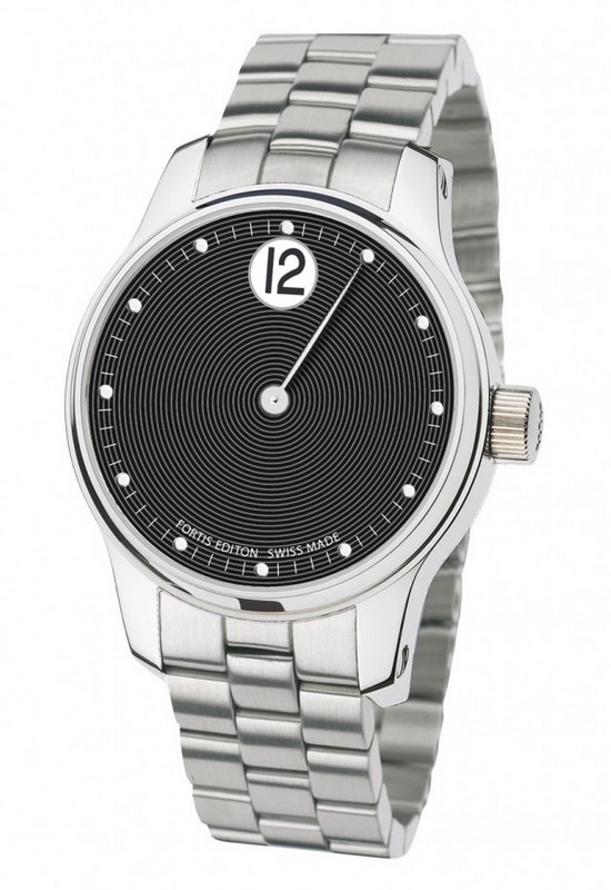 Fortis F-43 Jumping Hours Watch - Black Dial